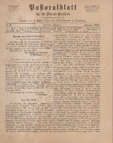 Pastoralblatt für die Diözese Ermland, 12.Jahrgang, 1. Januar 1880. Nr 1
