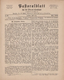 Pastoralblatt für die Diözese Ermland, 12.Jahrgang, 1. Mai 1880. Nr 5