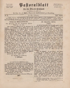 Pastoralblatt für die Diözese Ermland, 12.Jahrgang, 1. Juli 1880. Nr 7
