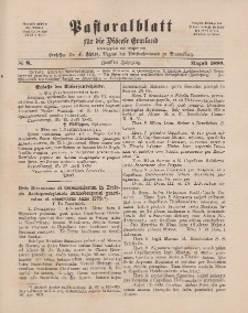 Pastoralblatt für die Diözese Ermland, 12.Jahrgang, 1. August 1880. Nr 8