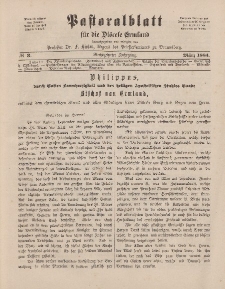 Pastoralblatt für die Diözese Ermland, 16.Jahrgang, 1. März 1884. Nr 3