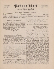 Pastoralblatt für die Diözese Ermland, 19.Jahrgang, 1. Mai 1887. Nr 5