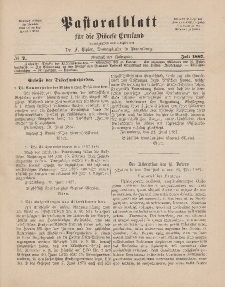 Pastoralblatt für die Diözese Ermland, 19.Jahrgang, 1. Juli 1887. Nr 7