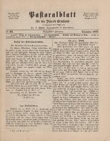 Pastoralblatt für die Diözese Ermland, 19.Jahrgang, 1. Dezember 1887. Nr 12