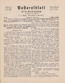 Pastoralblatt für die Diözese Ermland, 20.Jahrgang, 1. März 1888. Nr 3