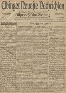 Elbinger Neueste Nachrichten, Nr. 72 Sonnabend 14 März 1914 66. Jahrgang