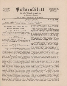 Pastoralblatt für die Diözese Ermland, 20.Jahrgang, 1. August 1888. Nr 8