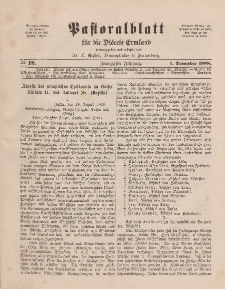 Pastoralblatt für die Diözese Ermland, 20.Jahrgang, 1. Dezember 1888. Nr 12