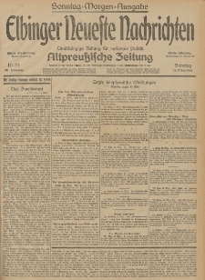 Elbinger Neueste Nachrichten, Nr. 73 Sonntag 15 März 1914 66. Jahrgang