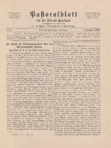 Pastoralblatt für die Diözese Ermland, 27.Jahrgang, 1. Januar 1895, Nr 1.