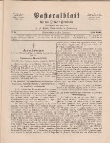 Pastoralblatt für die Diözese Ermland, 27.Jahrgang, 1. Mai 1895, Nr 5.