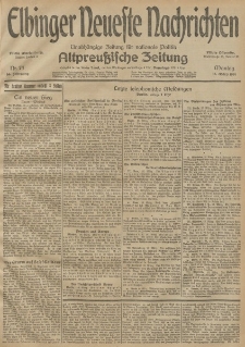 Elbinger Neueste Nachrichten, Nr. 74 Montag 16 März 1914 66. Jahrgang
