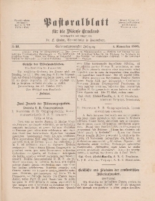 Pastoralblatt für die Diözese Ermland, 27.Jahrgang, 1. November 1895, Nr 11.