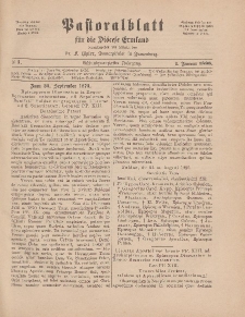 Pastoralblatt für die Diözese Ermland, 28.Jahrgang, 1. Januar 1896, Nr 1.