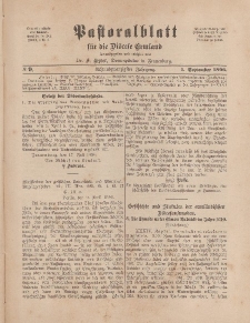 Pastoralblatt für die Diözese Ermland, 28.Jahrgang, 1. September 1896, Nr 9.