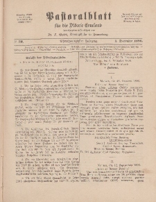 Pastoralblatt für die Diözese Ermland, 28.Jahrgang, 1. Dezember 1896, Nr 12.