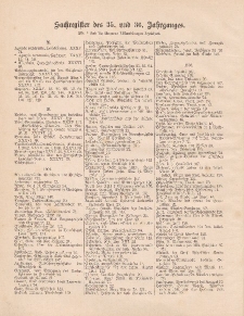 Pastoralblatt für die Diözese Ermland (Sachregister des 35 und 36 Jahrganges)