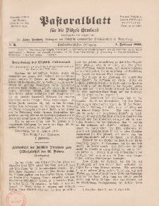 Pastoralblatt für die Diözese Ermland, 35.Jahrgang, 1. Februar 1903, Nr 2.