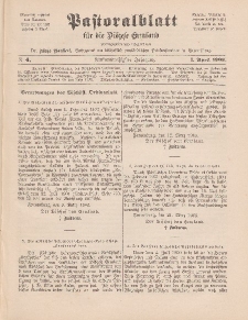 Pastoralblatt für die Diözese Ermland, 35.Jahrgang, 1. April 1903, Nr 4.