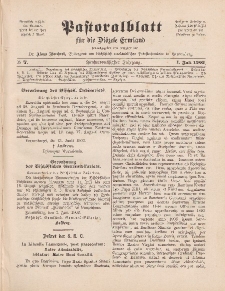 Pastoralblatt für die Diözese Ermland, 35.Jahrgang, 1. Juli 1903, Nr 7.