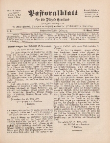 Pastoralblatt für die Diözese Ermland, 36.Jahrgang, 1. April 1904, Nr 4.