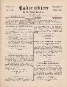 Pastoralblatt für die Diözese Ermland, 36.Jahrgang, 1. Juli 1904, Nr 7.