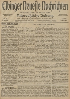 Elbinger Neueste Nachrichten, Nr. 78 Freitag 20 März 1914 66. Jahrgang