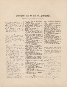 Pastoralblatt für die Diözese Ermland (Sachregister des 37 und 38 Jahrganges)