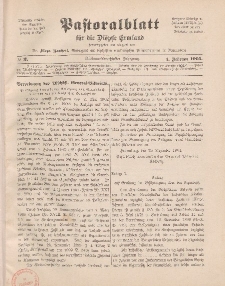 Pastoralblatt für die Diözese Ermland, 37.Jahrgang, 1. Februar 1905, Nr 2.