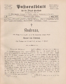 Pastoralblatt für die Diözese Ermland, 37.Jahrgang, 1. März 1905, Nr 3.