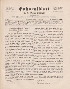 Pastoralblatt für die Diözese Ermland, 37.Jahrgang, 1. September 1905, Nr 9.