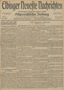 Elbinger Neueste Nachrichten, Nr. 79 Sonnabend 21 März 1914 66. Jahrgang