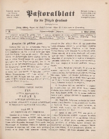 Pastoralblatt für die Diözese Ermland, 38.Jahrgang, 1. Mai 1906, Nr 5.