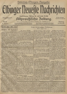 Elbinger Neueste Nachrichten, Nr. 80 Sonntag 22 März 1914 66. Jahrgang