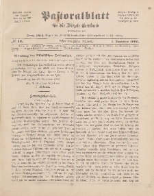 Pastoralblatt für die Diözese Ermland, 38.Jahrgang, 1. Dezember 1906, Nr 12.
