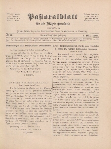 Pastoralblatt für die Diözese Ermland, 39.Jahrgang, 1. März 1907, Nr 3.