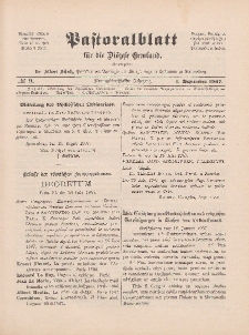 Pastoralblatt für die Diözese Ermland, 39.Jahrgang, 1. September 1907, Nr 9.