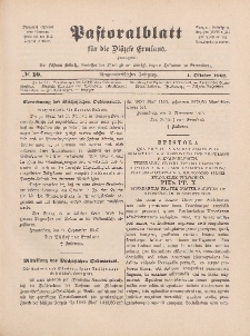 Pastoralblatt für die Diözese Ermland, 39.Jahrgang, 1. Oktober 1907, Nr 10.