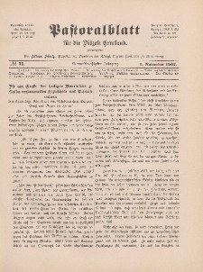 Pastoralblatt für die Diözese Ermland, 39.Jahrgang, 1. November 1907, Nr 11.