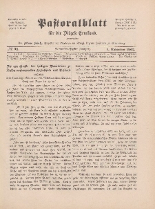 Pastoralblatt für die Diözese Ermland, 39.Jahrgang, 1. November 1907, Nr 11.