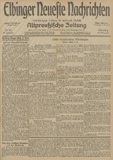 Elbinger Neueste Nachrichten, Nr. 82 Dienstag 24 März 1914 66. Jahrgang