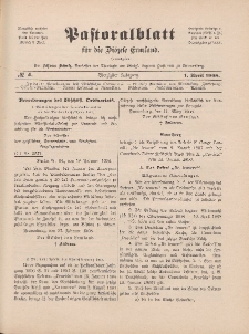Pastoralblatt für die Diözese Ermland, 40.Jahrgang, 1. April 1908, Nr 4.