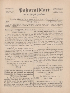 Pastoralblatt für die Diözese Ermland, 40.Jahrgang, 1. September 1908, Nr 9.