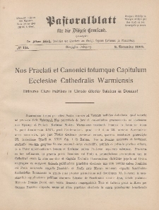 Pastoralblatt für die Diözese Ermland, 40.Jahrgang, 9. November 1908, Nr 11a.