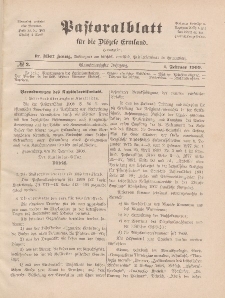 Pastoralblatt für die Diözese Ermland, 41.Jahrgang, 1. Februar 1909, Nr 2.