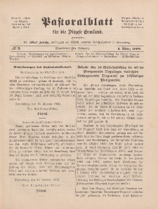Pastoralblatt für die Diözese Ermland, 41.Jahrgang, 1. März 1909, Nr 3.