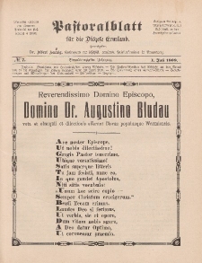 Pastoralblatt für die Diözese Ermland, 41.Jahrgang, 1. Juli 1909, Nr 7.