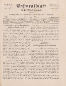 Pastoralblatt für die Diözese Ermland, 42.Jahrgang, 1. März 1910, Nr 3.