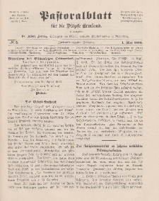 Pastoralblatt für die Diözese Ermland, 42.Jahrgang, 1. Mai 1910, Nr 5.