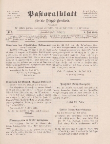 Pastoralblatt für die Diözese Ermland, 42.Jahrgang, 1. Juli 1910, Nr 7.